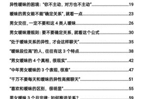 暧昧关系转正术