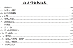 狼道强者把妹术PDF