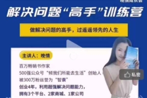 晚晴《解决问题“高手”训练营》完结