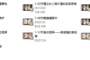 北乔老师《重建框架思维的认知》17集